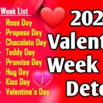“Valentine Day week list 2024”